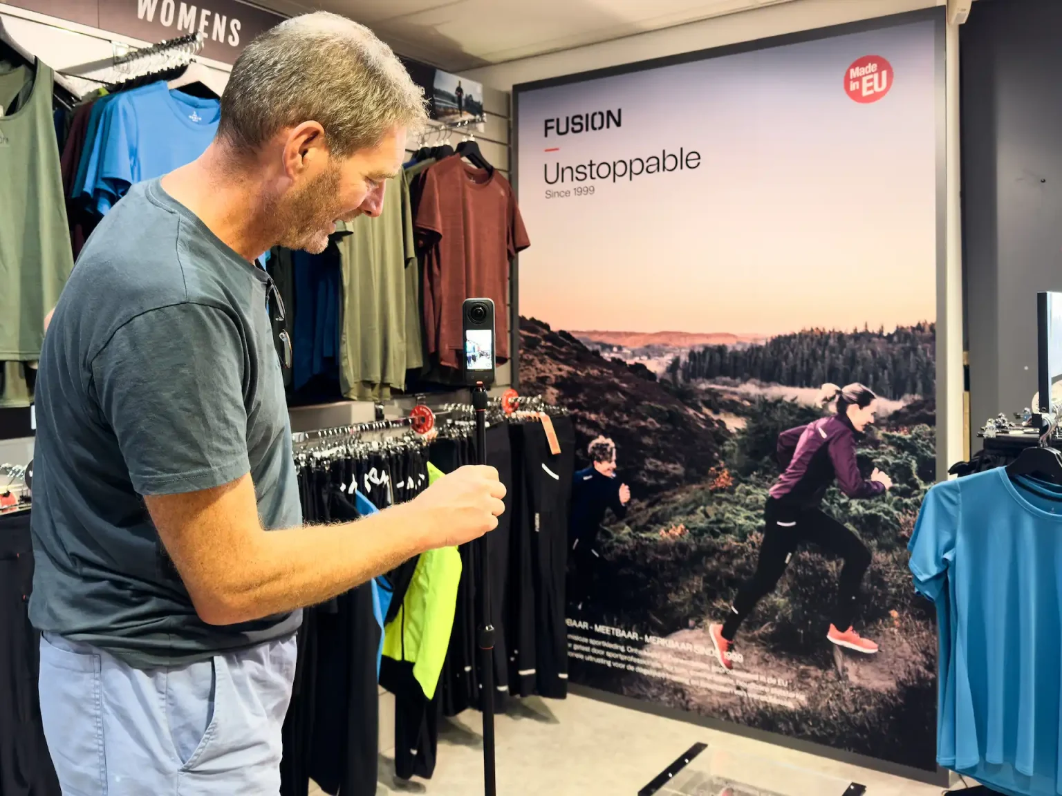 360 opnames in sportwinkel